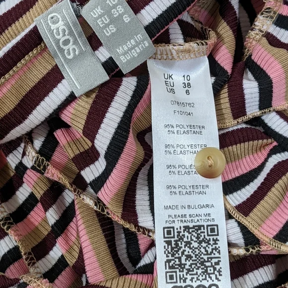 ASOS Ribbed Ruffle Hem Mini Dress - Picture 10 of 10